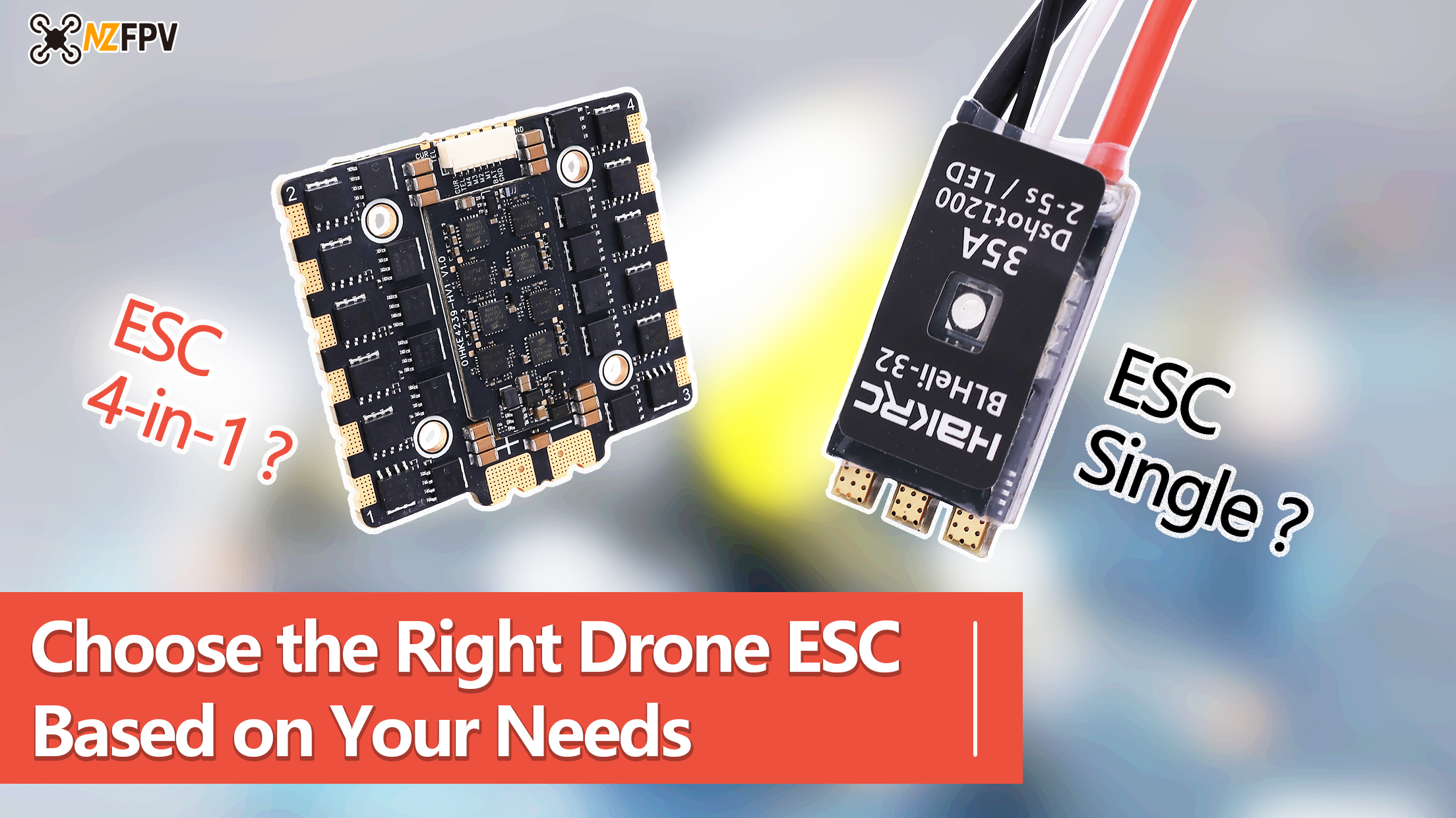 Choose the Right Drone ESC Based on Your Needs:Single ESC or 4-in-1 ESC